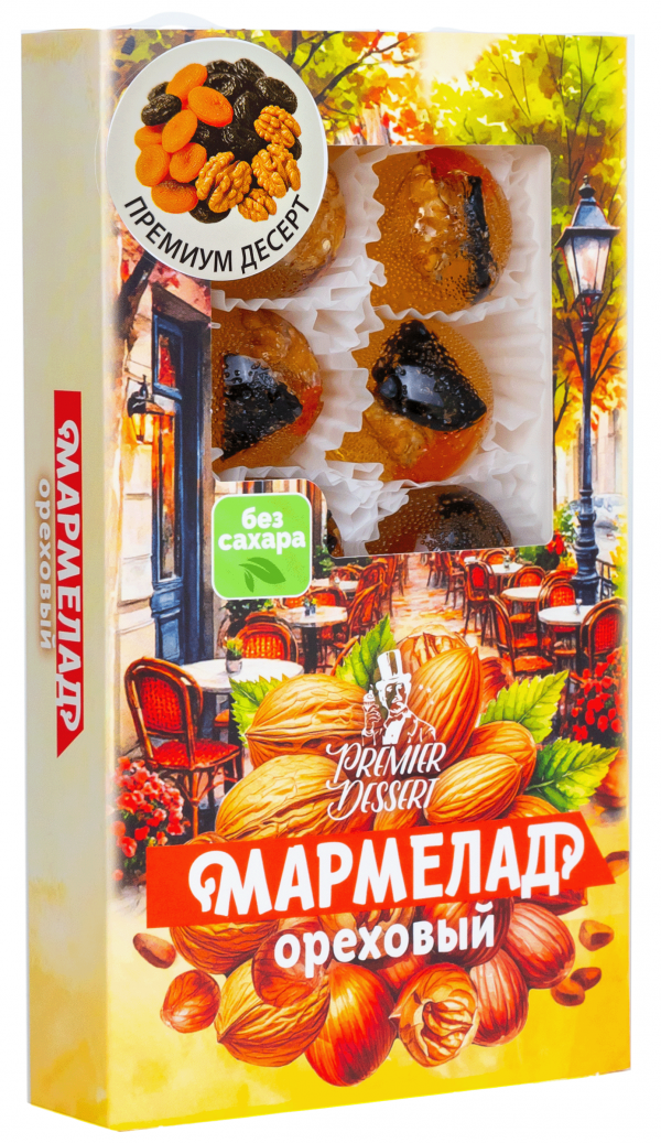 №2 Мармелад Премиум Десерт Курага чернослив грецкий орех 200г в Камень-на-Оби