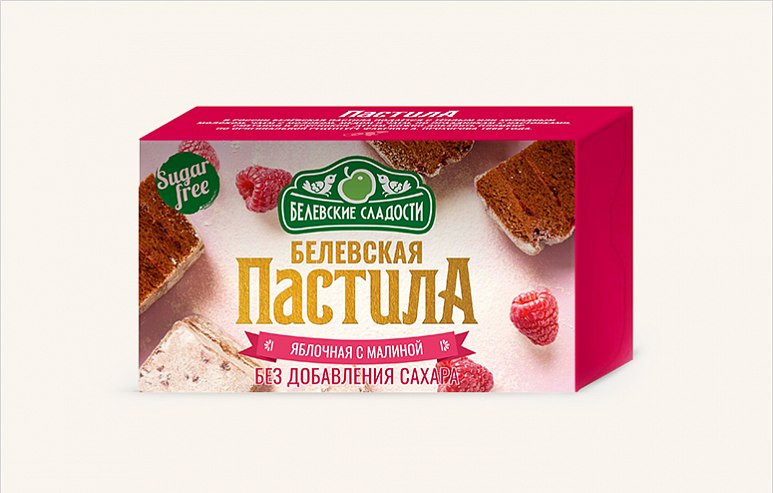  Пастила  200г диетическая с МАЛИНОЙ, НОВЫЙ ФОРМАТ (4*50г)   в Камень-на-Оби